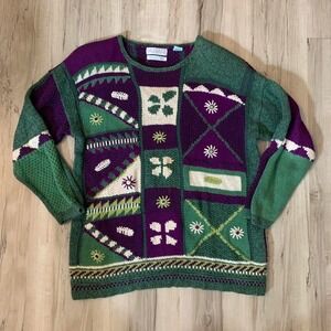 Vintge Sun Prints patchwork sweater